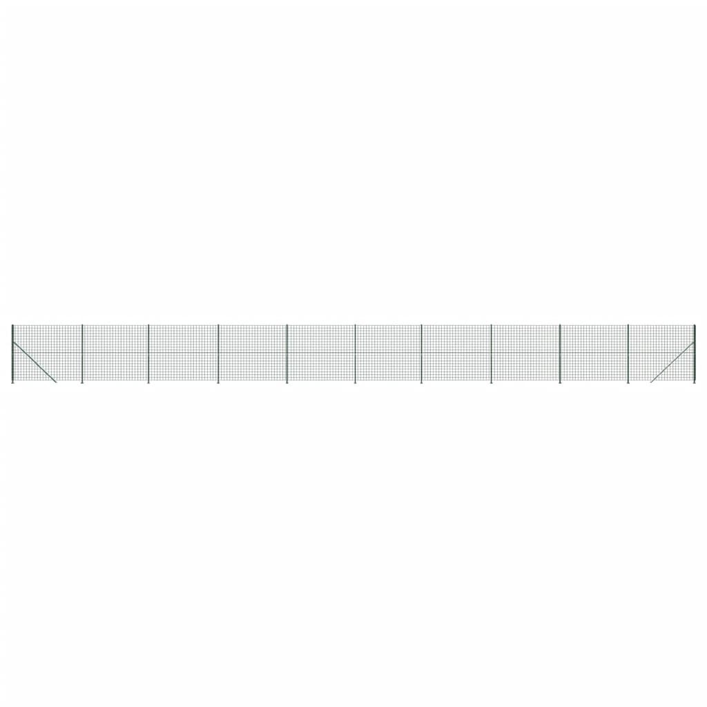 Vidaxl Wire mesh fet with flens 2x25 m green
