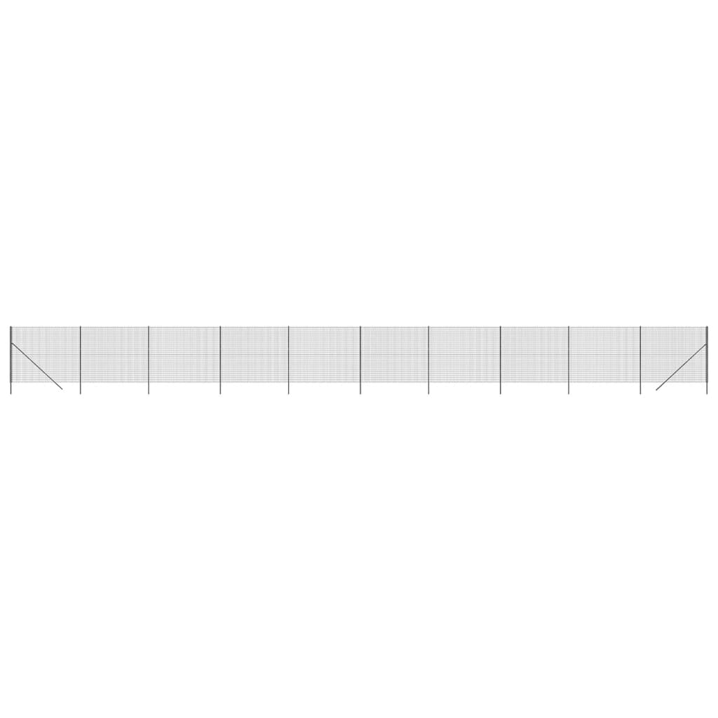 Vidaxl Mesh Mesh FET 1.6x25 M Color de antracita de acero galvanizado