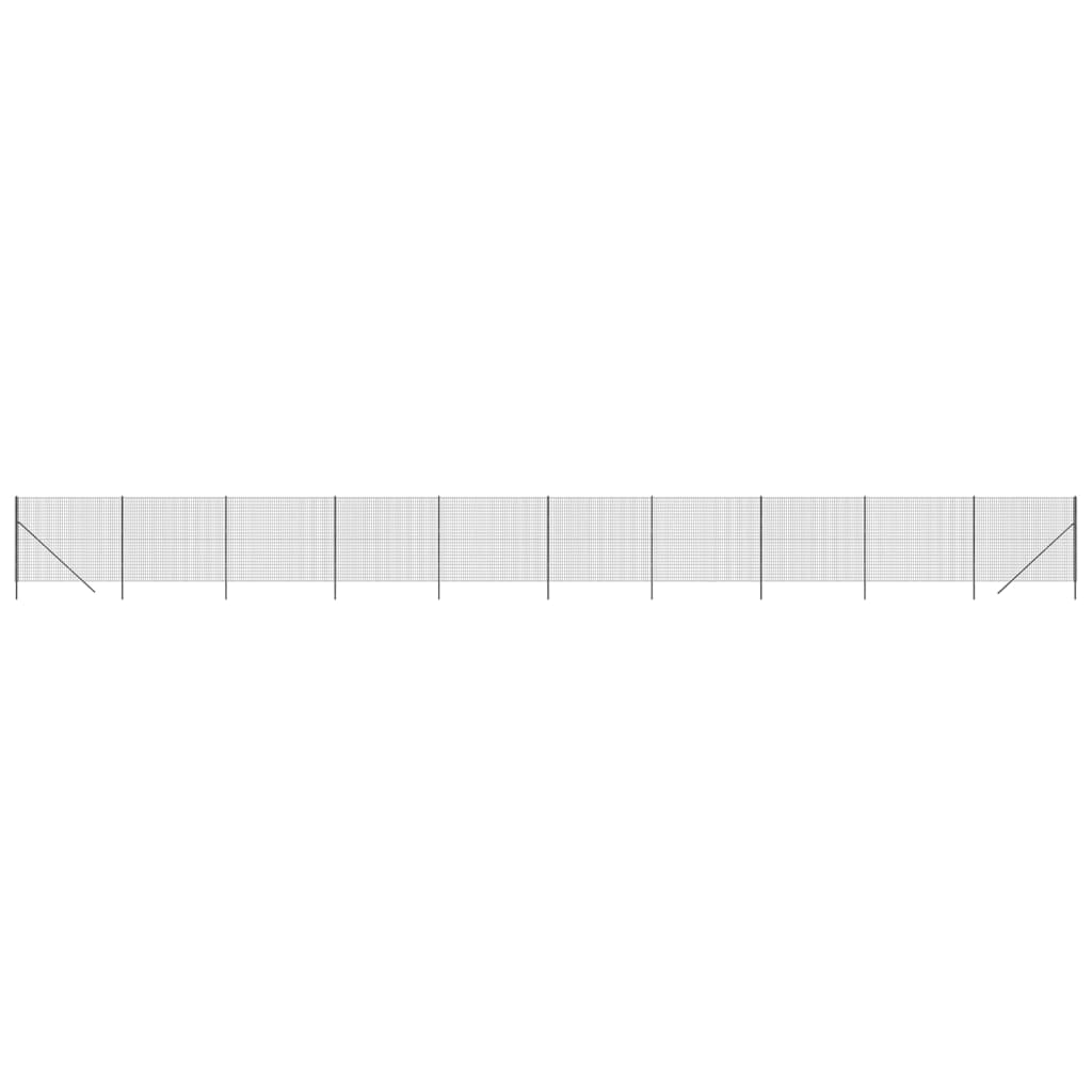 Vidaxl Wire mesh fet 2.2x25 m Galvanized steel anthracite color