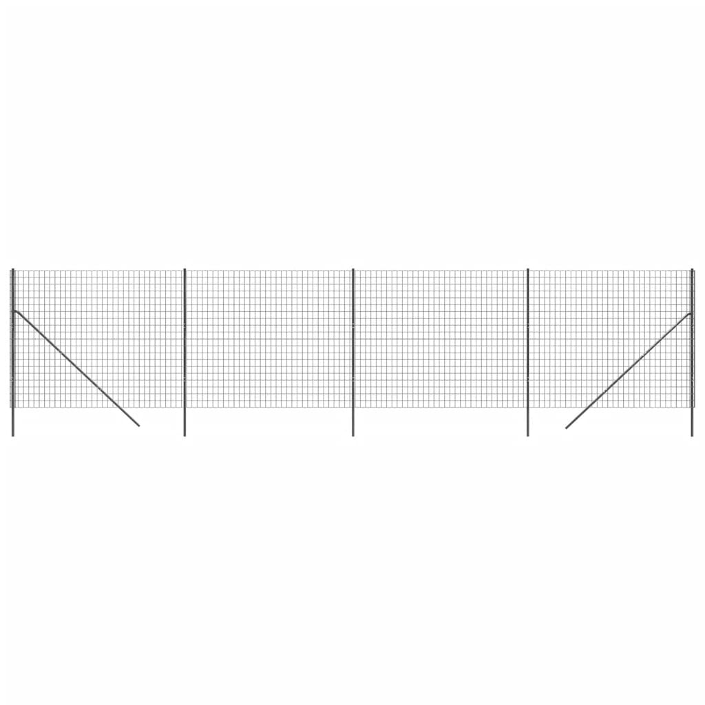 Vidaxl Mesh Mesh FET 1.4x10 M de acero galvanizado antracita