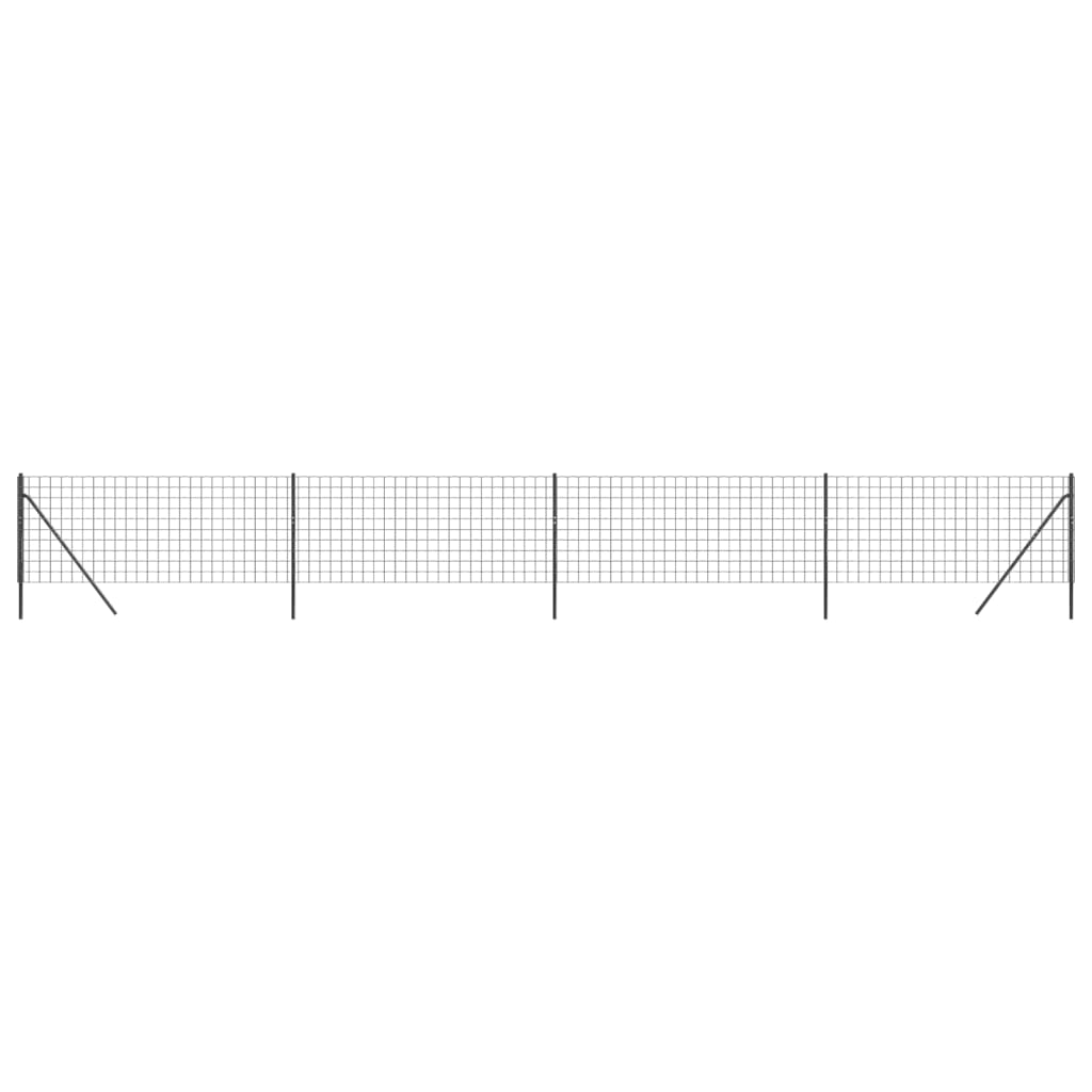 Vidaxl wire mesh fet 0.8x10 m galvanized steel anthracite -colored