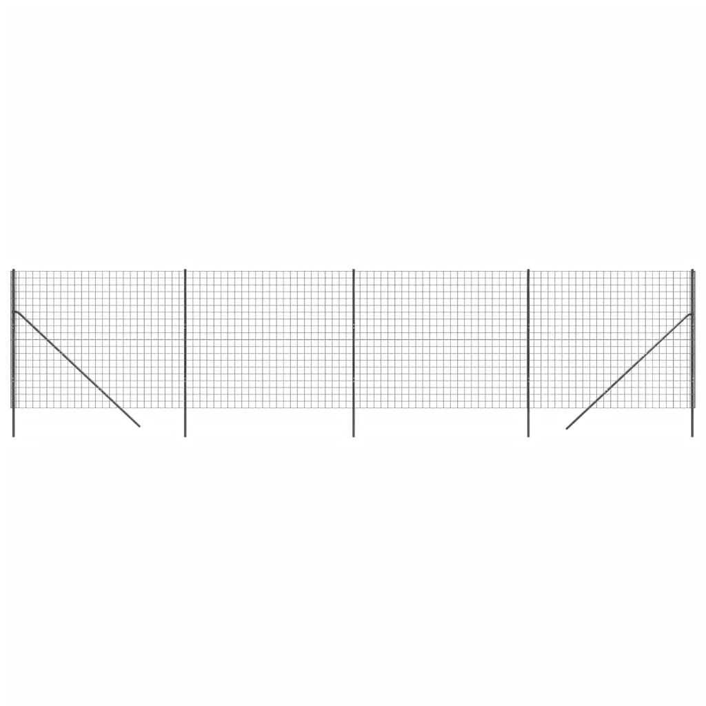 Vidaxl Wire mesh fet 1.6x10 m Galvanized Steel Anthracite -colored