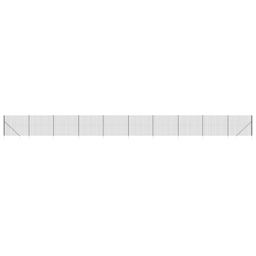 Vidaxl Drahtgitter FET mit Bodenanker 1,6x25 m Anthrazit -Verschärft