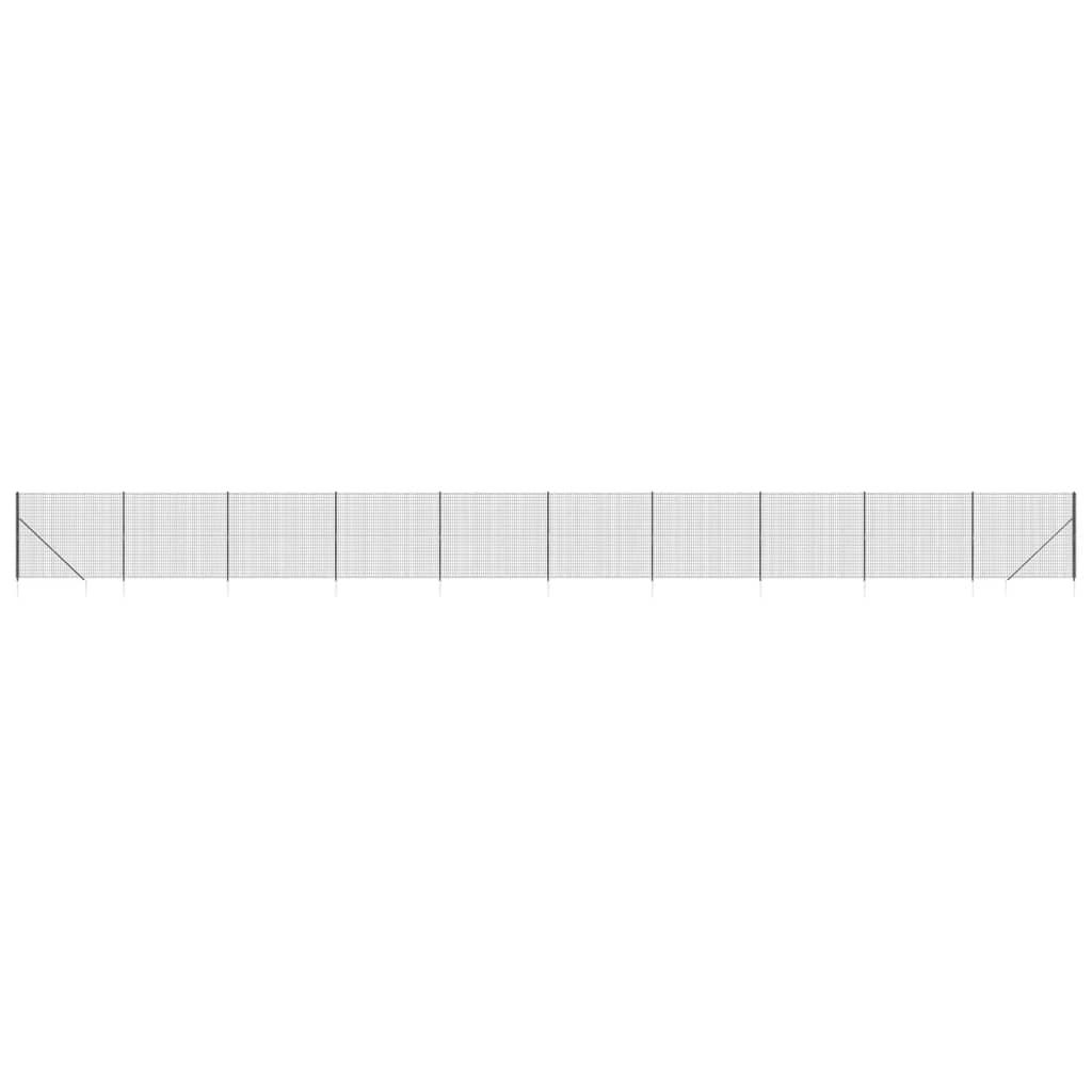 Vidaxl Wire Mesh Fet med malede ankre 2,2x25 m anthracit -farvet