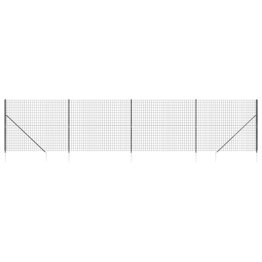 FET a rete filo Vidaxl con ancore di terra 2x10 M antracite