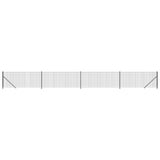 Vidaxl draadgaashek met flens 0,8x10 m antracietkleurig