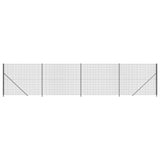 Vidaxl wire mesh fet with flange 1.8x10 m anthracite -colored