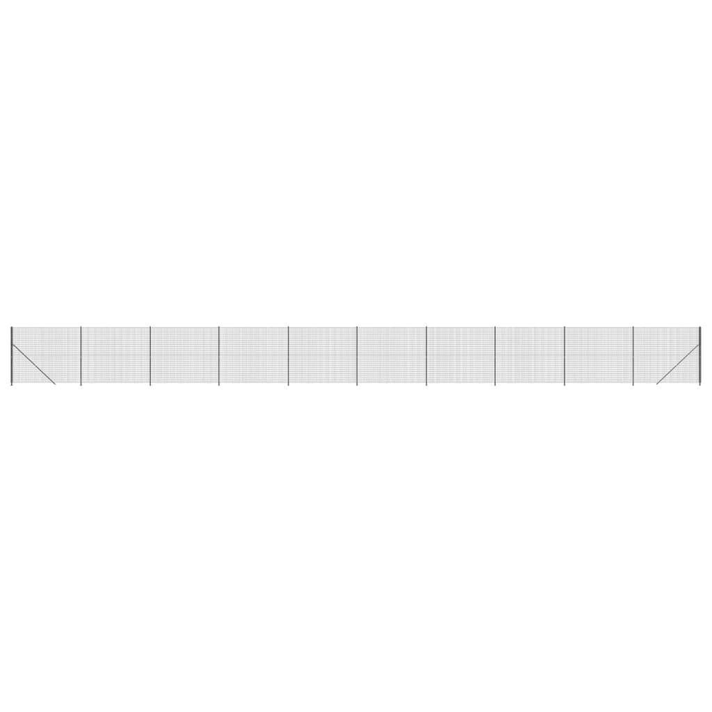 Vidaxl wire mesh fence with flange 1.4x25 m anthracite colored