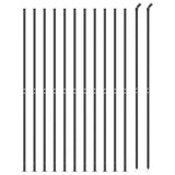 Vidaxl wire mesh fence with flange 1.4x25 m anthracite colored