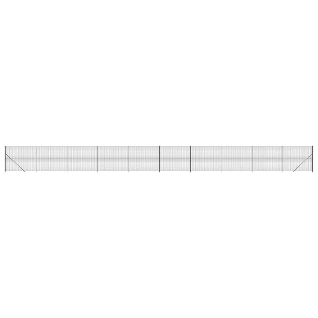 Vidaxl Wire mesh fet with flens 2x25 m anthracite -colored