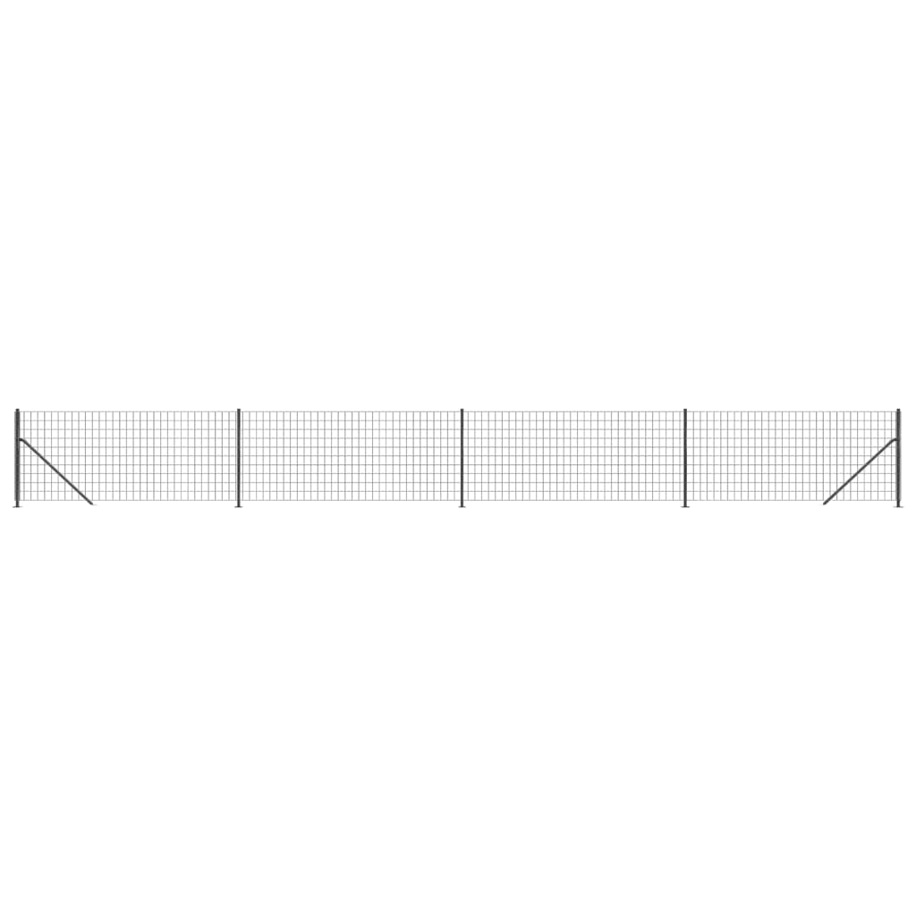 Vidaxl Drahtgitterzaun mit FLENS 1x10 m Anthrazitfarbe
