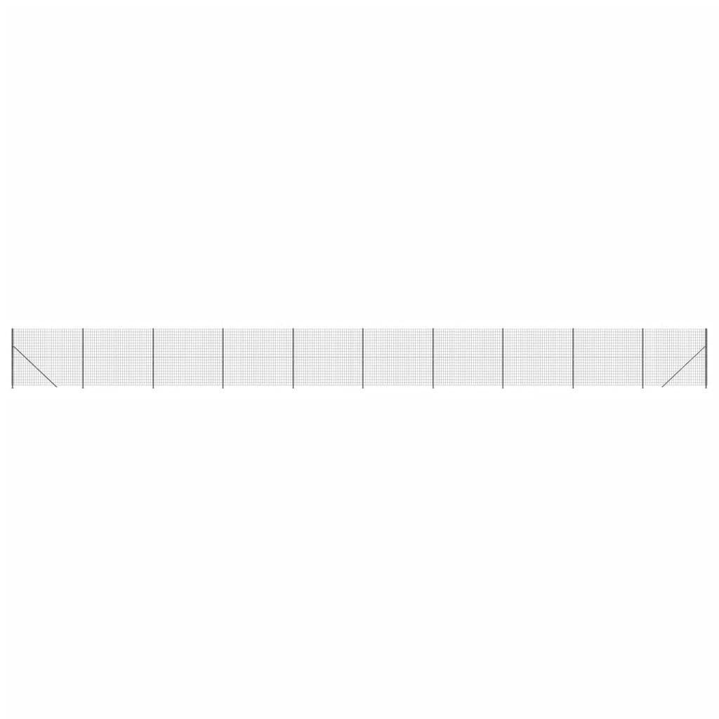 Vidaxl -Drahtgitterfet mit Flansch 2,2 x 25 m Anthrazit -ausgelöst