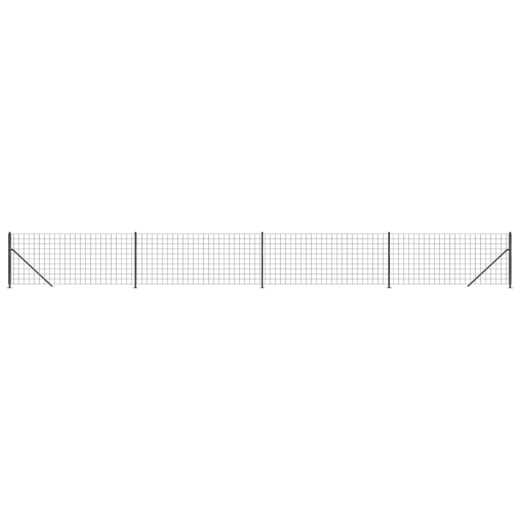 Vidaxl wire mesh fet with flange 1.1x10 m anthracite -colored