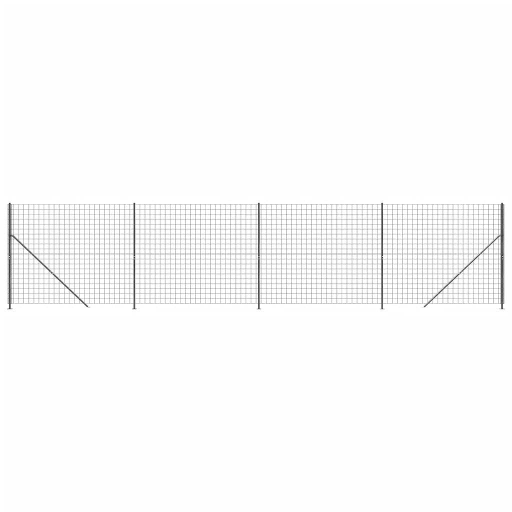 Vidaxl Wire Mesh Fet med fläns 1,6x10 M Anthracite -färgad