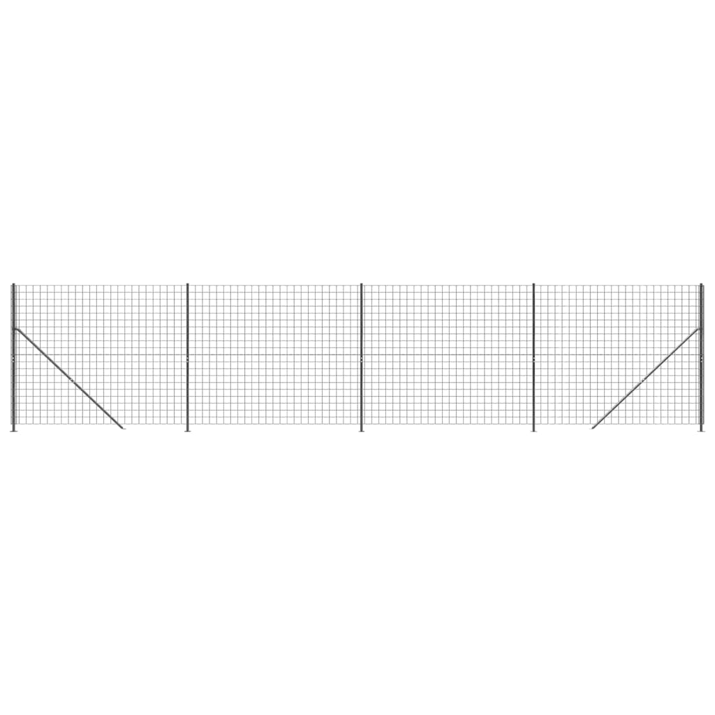 Vidaxl Wire Mesh Fet med fläns 1,8x10 M Anthracite -färgad