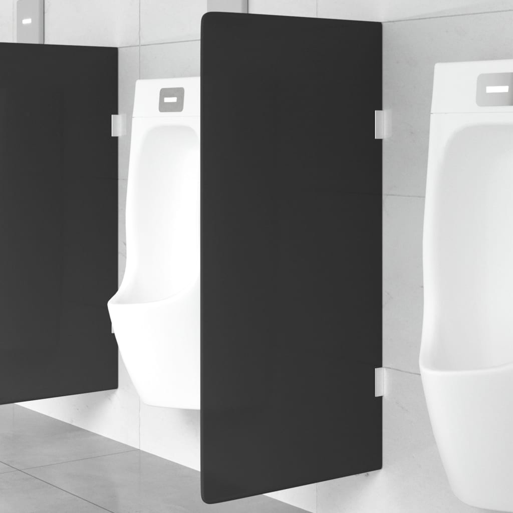 Vidaxl Urinair Shot Wall -Montéiert 90x40 cm ofgeschloss Glas schwaarz