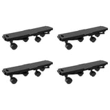 Vidaxl Moving dogs with 4 wheels 4 st 170 kg polypropene black