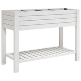 VidaXL Planter raised 110x45x79 cm Polypropene white