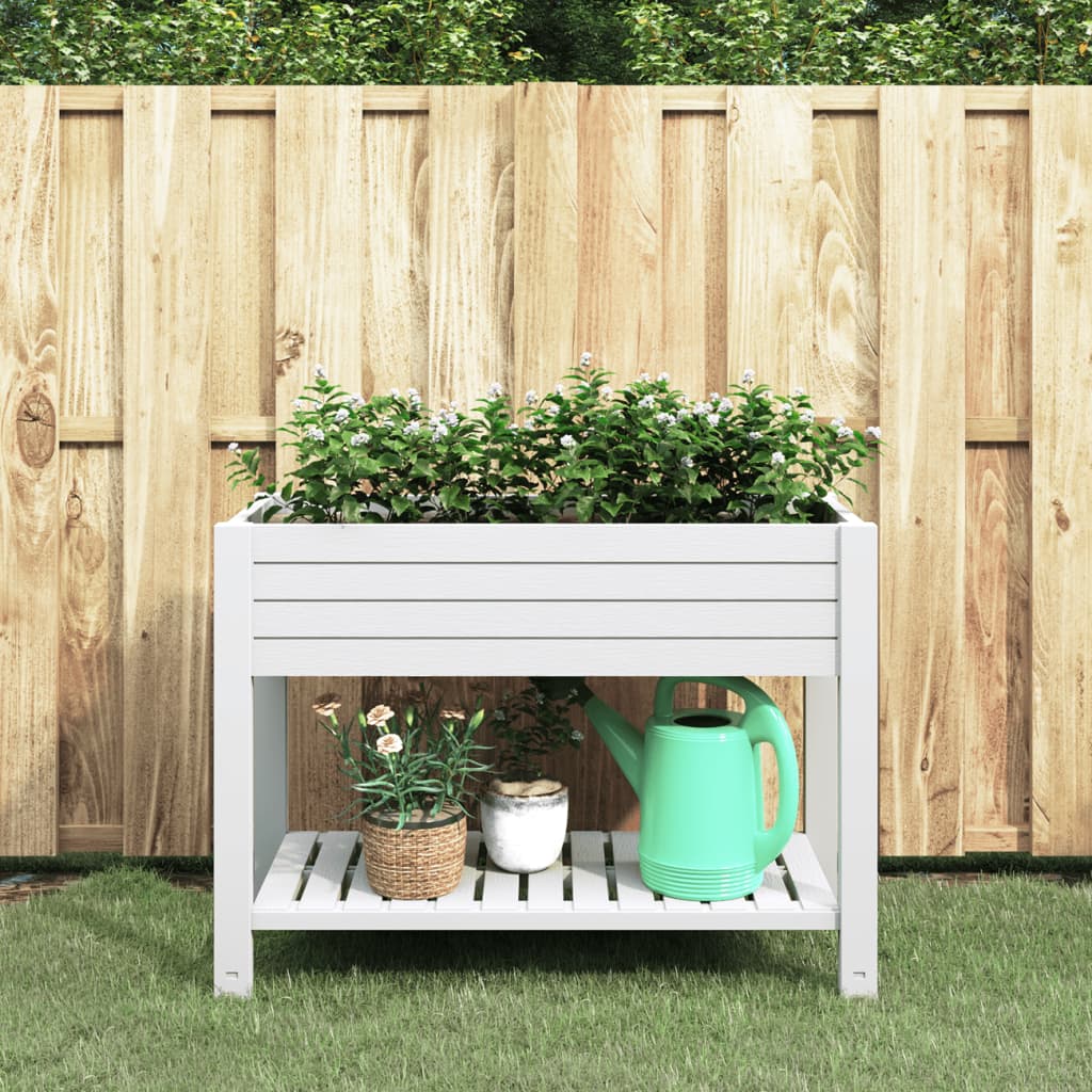 VidaXL Planter raised 110x45x79 cm Polypropene white