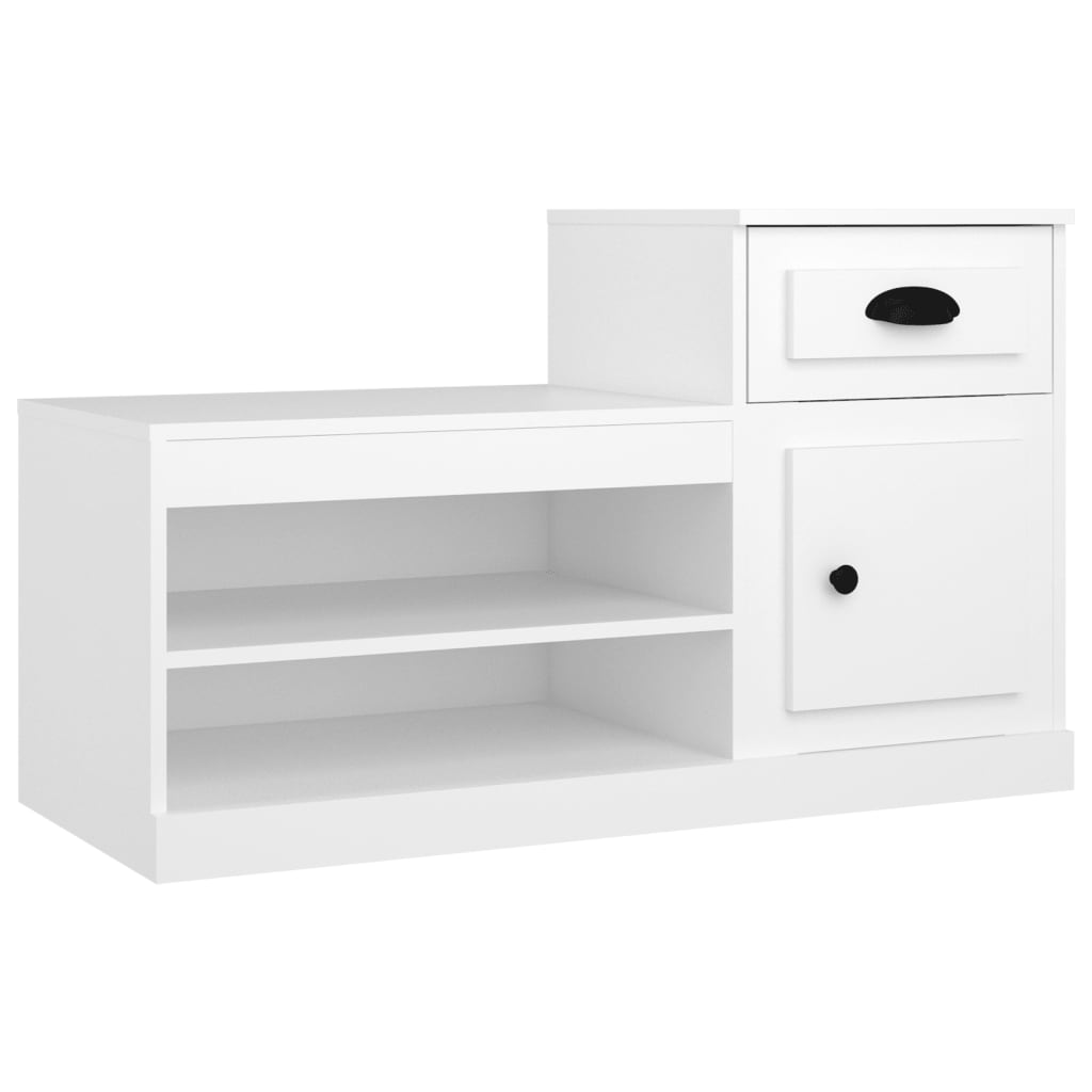 Skříňka na boty Vidaxl 100x42x60 cm zpracované dřevo bílé