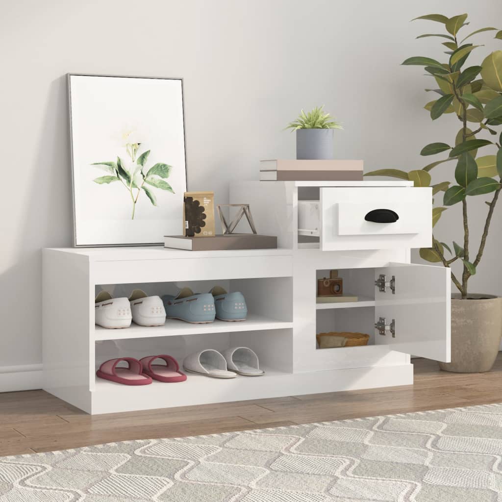 Szafka buta vidaxl 100x42x60 cm Właściwą drewnianą białą białym białym