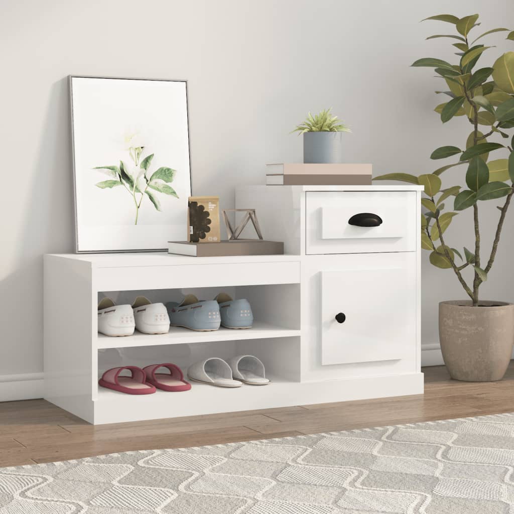 Szafka buta vidaxl 100x42x60 cm Właściwą drewnianą białą białym białym