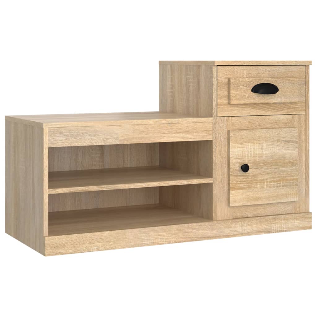 Bidaxl skoskåp 100x42x60 cm procserted trä sonoma ek färgad