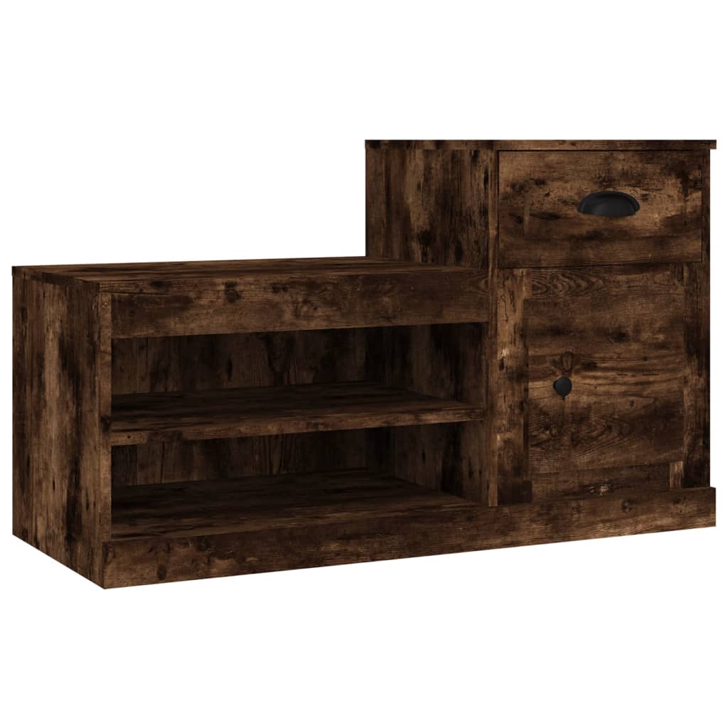VidaXL shoe cabinet 100x42x60 cm Properted Wood Smoked Oak colored