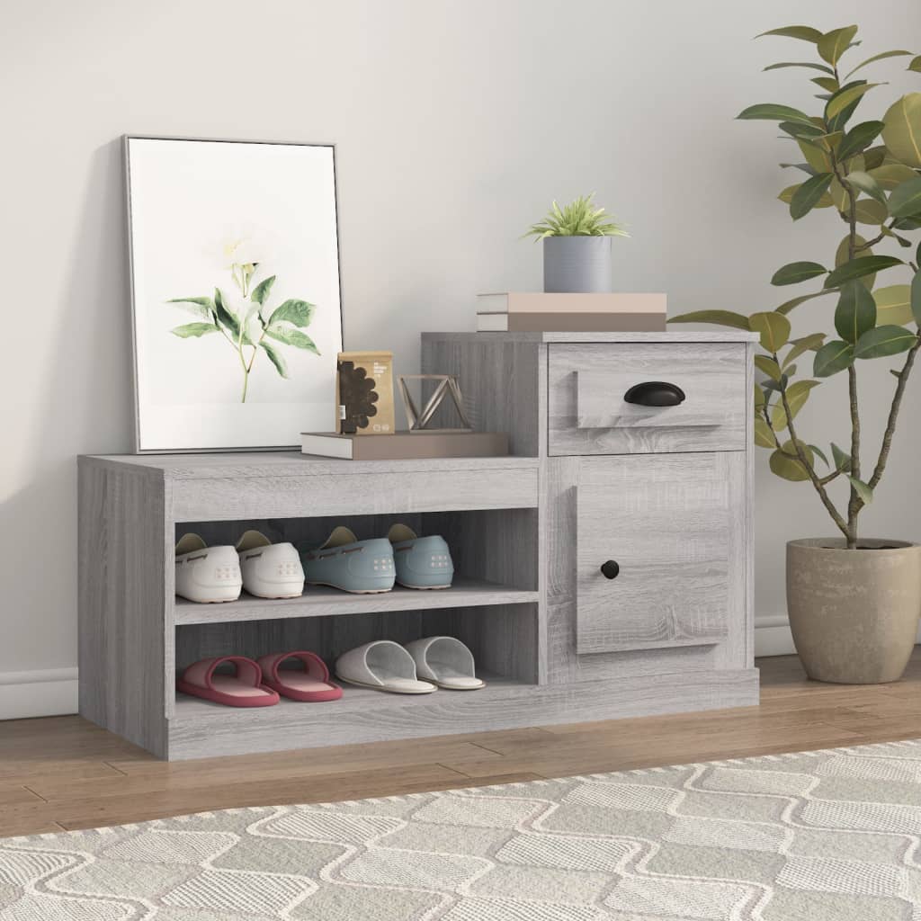 VidaXL shoe cabinet 100x42x60 cm Properted Wood Gray Sonoma Oak color
