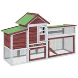 Vidaxl Chicken coop 186.5x58.5x113 cm Solid pine mocha -colored