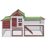 Vidaxl Chicken coop 186.5x58.5x113 cm Solid pine mocha -colored