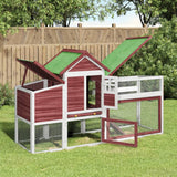 Vidaxl Chicken coop 186.5x58.5x113 cm Solid pine mocha -colored