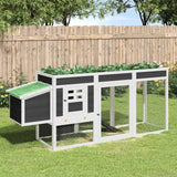Vidaxl Chicken coop 204x50x84 cm Solid pine Gray