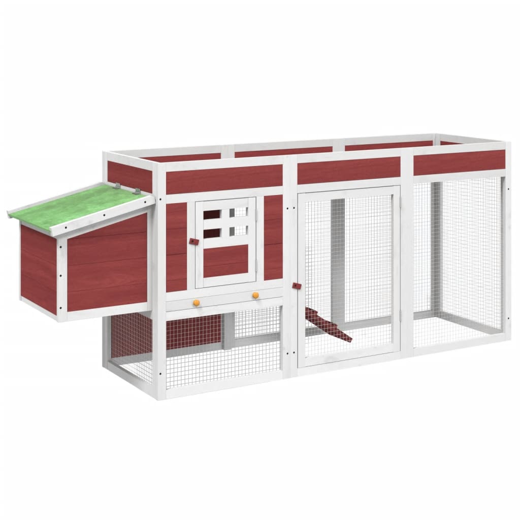 Vidaxl Chicken Coop 204x50x84 cm Festkiefer Mokkakakleur