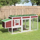 Vidaxl Chicken Coop 204x50x84 cm Festkiefer Mokkakakleur