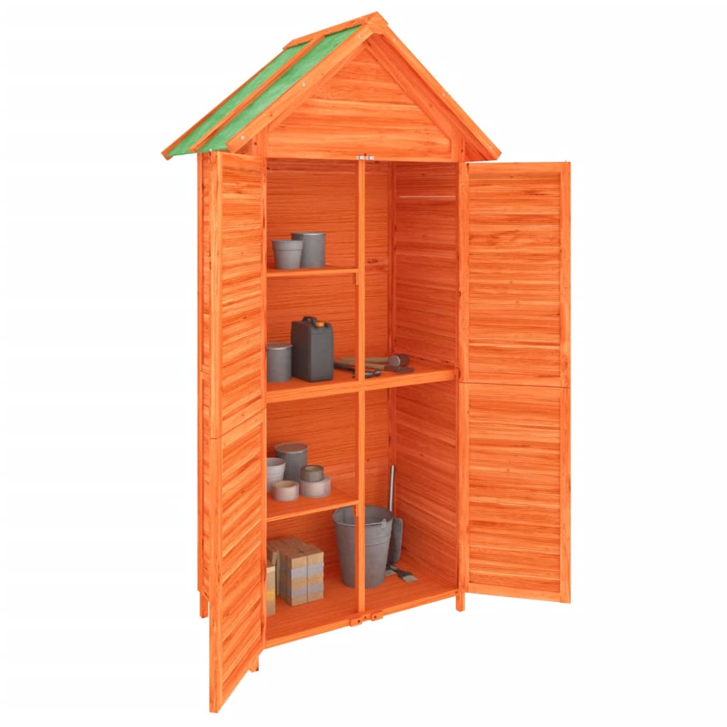 Vidaxl Garden Shed 89x52.5x175 cm Festkiefer Kiefernbraun