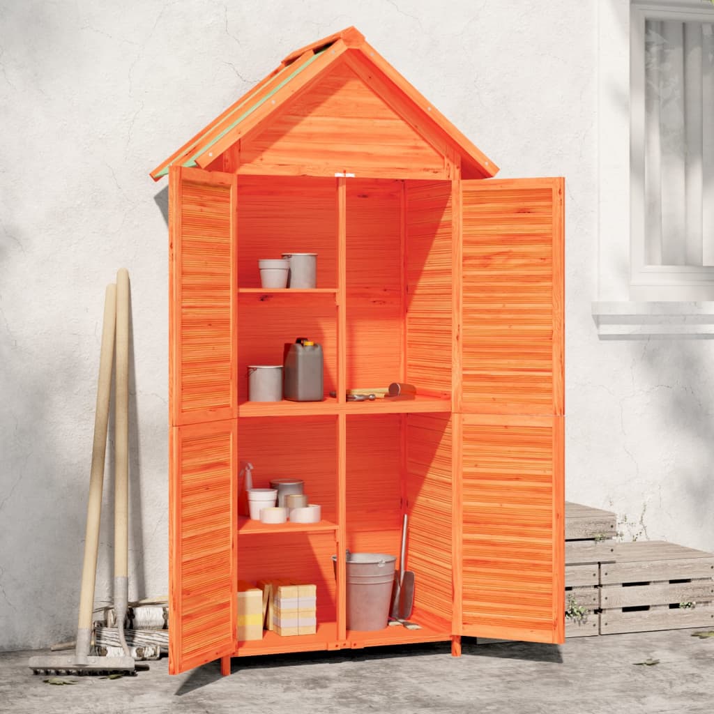 Vidaxl Garden Shed 89x52.5x175 cm Festkiefer Kiefernbraun