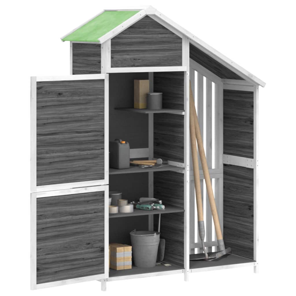 Vidaxl Garden Shed 120x53.5x170 cm Festkieferngrau