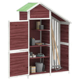 Vidaxl Garden Shed 120x53.5x170 cm Trdni borov mocha -Rorored