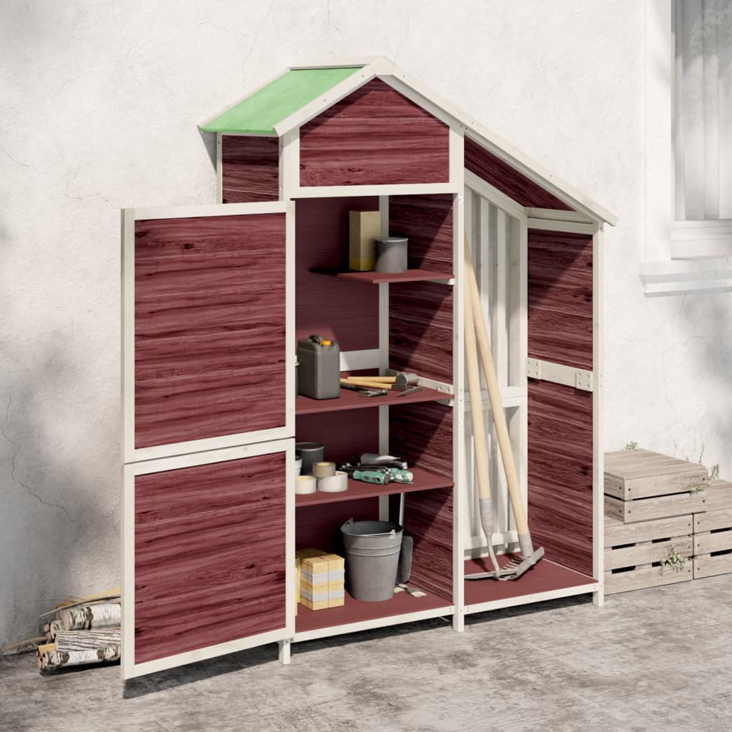 Vidaxl Garden Shed 120x53.5x170 cm Trdni borov mocha -Rorored