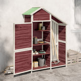 Vidaxl Garden Shed 120x53.5x170 cm Trdni borov mocha -Rorored