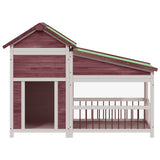 Vidaxxl Doghouse 143x60,5x109 cm trden borov les mocha obarvana