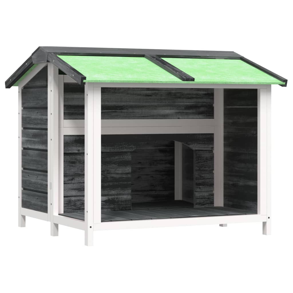 VidaXL dog loft 96x87x80.5 cm Solid pine Gray