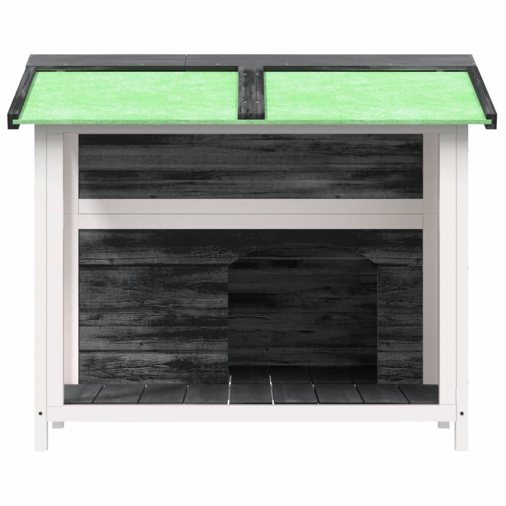 VidaXL dog loft 96x87x80.5 cm Solid pine Gray