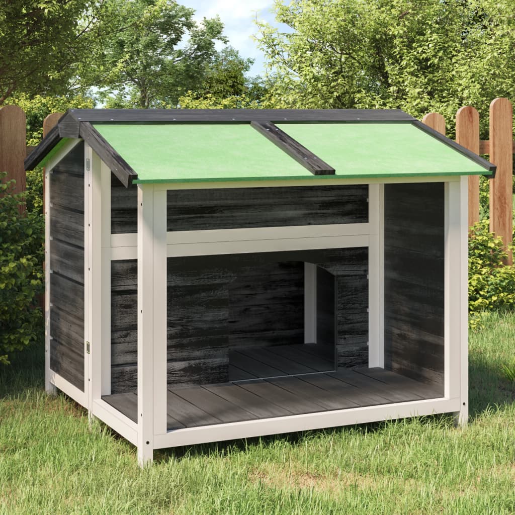 VidaXL dog loft 96x87x80.5 cm Solid pine Gray