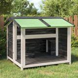 VidaXL dog loft 96x87x80.5 cm Solid pine Gray