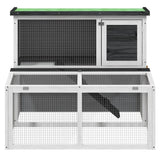 Vidaxl Rabbit Hutch 102x90x84.5 cm Gris de pin solide
