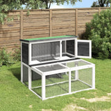 Vidaxl Rabbit Hutch 102x90x84.5 cm Gris de pin solide