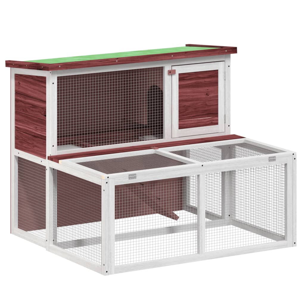 VidaXL Rabbit hutch 102x90x84.5 cm solid pine mugger -colored