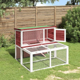 VidaXL Rabbit hutch 102x90x84.5 cm solid pine mugger -colored